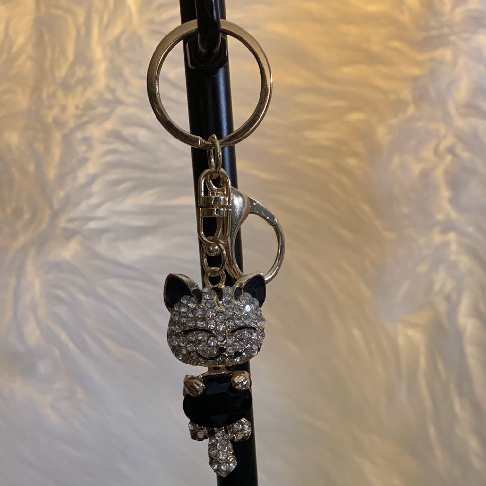 Mobile Cat Purse charm/Keychain Gold/Black (NWT) - Picture 3 of 4